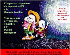 EL GRAN PARO NACIONAL -EN COLOMBIA REBELION POPULAR Y MASACRE EN EL RÉGIMEN DE LOS URIBEÑOS