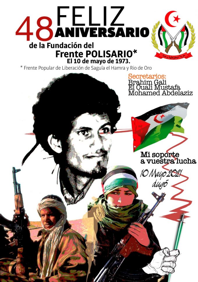 48 Aniversario de la creación del Frente Polisario. Sáhara Occidental en África del Norte.