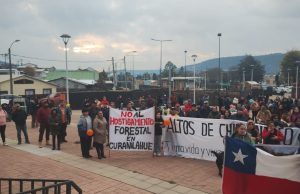 Pobladores de Curanilahue contra desalojos del gobierno en conjunto con Forestal Arauco