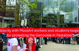 EE. UU. – ¡No despidan a los educadores de MassArt por ejercer su derecho a la libertad de expresión y protesta! – Firme la petición.