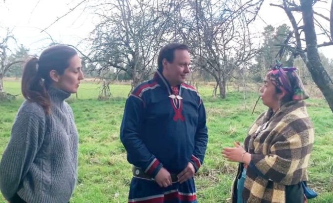Defensora ambiental mapuche recibe solidaridad del Pueblo Sami por oponerse a hidroelectrica Statkraf en río Pilmaiquén