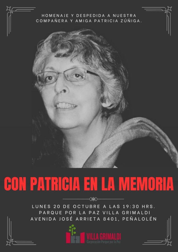 Homenaje y despedida a la compañera Patricia Zúñiga (1945 -2025)