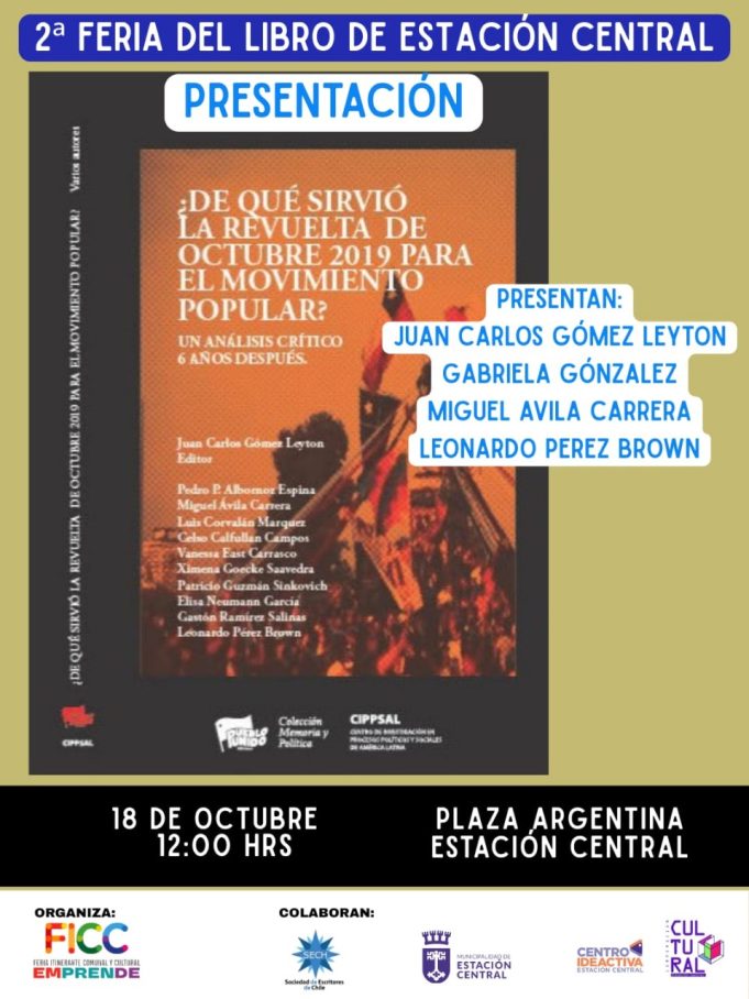 Presentación del libro ¿De qué sirvió la Revuelta de Octubre 2019 para el Movimiento Popular?