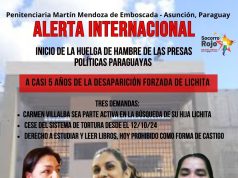 Presas Políticas paraguayas inician huelga de hambre