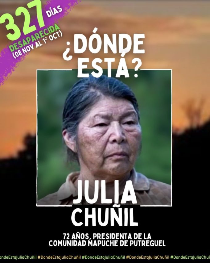 Ver: Columna de Hugo Rodriguez ¿DÓNDE ESTÁ JULIA CHUÑIL?