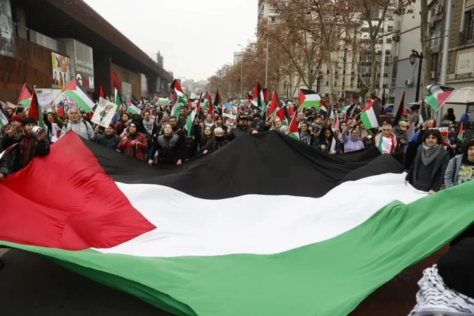 Chile – Represión a manifestación por Palestina