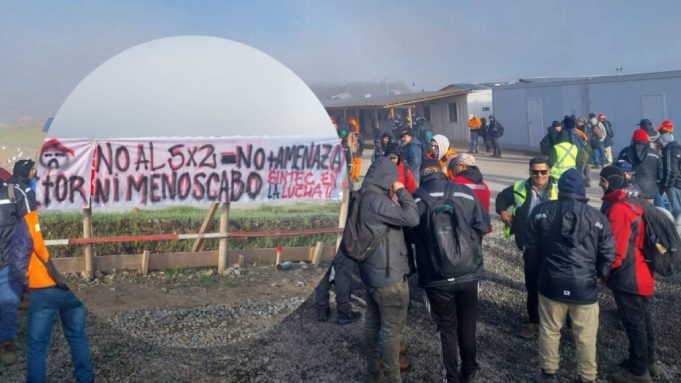Movilización en la Central Hidroeléctrica RUCALHUE