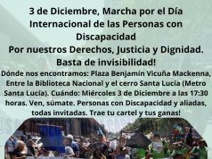 Chile – 3 de Diciembre, Marcha por el Día Internacional de las Personas con Discapacidad