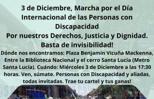 Chile – 3 de Diciembre, Marcha por el Día Internacional de las Personas con Discapacidad