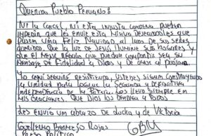 PERÚ: EL COMPAÑERO GUILLERMO BERMEJO ENVÍA MENSAJE POR NAVIDAD DESDE LA PRISIÓN