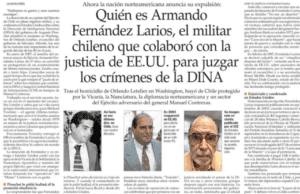 Desmentido ante publicación de El Mercurio sobre Armando Fernández Larios