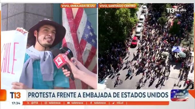 Chile – protesta frente a Embajada de EEUU