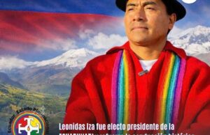 Leonidas Iza fue electo presidente de la ECUARUNARI y refuerza la conducción histórica del movimiento indígena en Ecuador