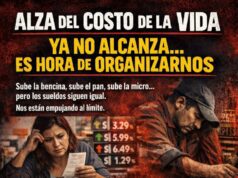 Chile – Alza del costo de la vida. Ya no alcanza, es hora de organizarnos