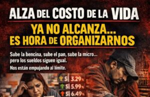 Chile – Alza del costo de la vida. Ya no alcanza, es hora de organizarnos