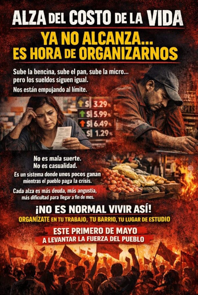 Chile – Alza del costo de la vida. Ya no alcanza, es hora de organizarnos