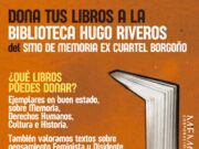 Dona tus libros a la biblioteca del Sitio de Memoria de Borgoño