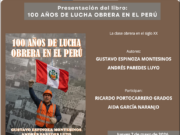 Presentación del libro: 100 años de lucha obrera en el Perú