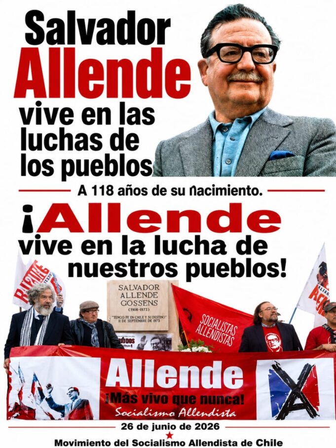 Salvador Allende vive en las luchas de los pueblos