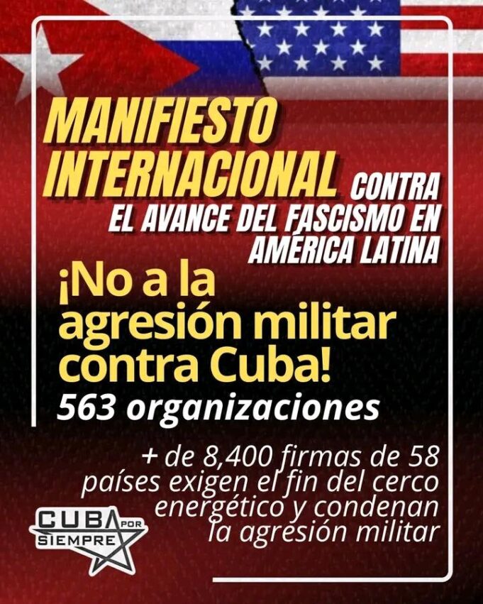 Contra el avance del fascismo en América Latina. Manifiesto internacional