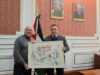 El embajador Alhalabi de Palestina recibe al Premio Nobel de la Paz Adolfo Pérez Esquivel en Buenos Aires