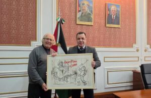 El embajador Alhalabi de Palestina recibe al Premio Nobel de la Paz Adolfo Pérez Esquivel en Buenos Aires