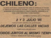 Chile – 2 y 3 de julio de 1986: la huelga popular que hizo temblar a la dictadura