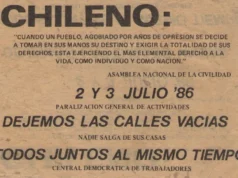 Chile – 2 y 3 de julio de 1986: la huelga popular que hizo temblar a la dictadura