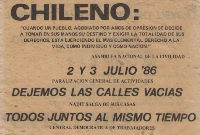 panfleto contra la dictadura