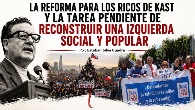 Chile – La reforma para los ricos de Kast y la tarea pendiente de reconstruir una izquierda social y popular. Por Esteban Silva Cuadra