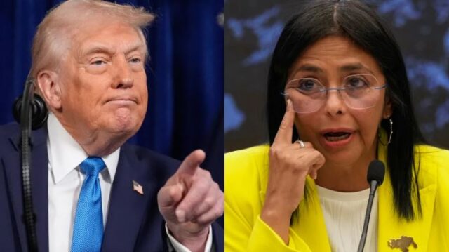 Donald-Trump-y-Delcy-Rodriguez-Archivo