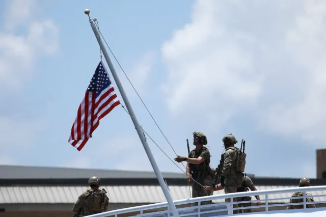 US bandera militares