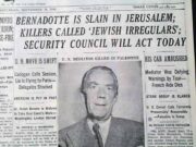 EL ASESINATO DEL CONDE FOLKE BERNADOTTE EN JERUSALÉN A MANOS DEL GRUPO ARMADO ISRAELÍ «LEHI»