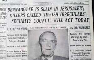 EL ASESINATO DEL CONDE FOLKE BERNADOTTE EN JERUSALÉN A MANOS DEL GRUPO ARMADO ISRAELÍ «LEHI»