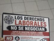 Chile – Sindicalistas rechazan propuesta laboral de Kast entregando volantes en el Metro