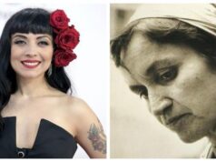 Mon Laferte frente y Violeta Parra