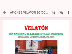 Velatón viernes 30 de octubre de 2026, a las 19 horas, Memorial Puente Bulnes