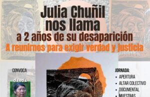Chile – A 2 años de la desaparición de Julia Chuñil